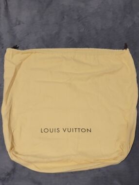 Large Louis Vuitton Pale Yellow Drawstring Dust Bag